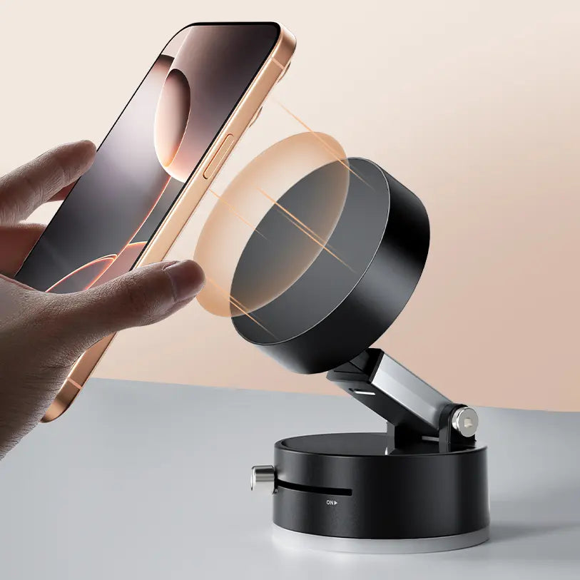 BeBulk Nutrition® Schermwand Glazen Auto Magnetische Telefoonhouder Handen Gratis Dubbelzijdig Magnetische Vacuüm Zuig Telefoon Mount Houder Voor Alle Telefoons