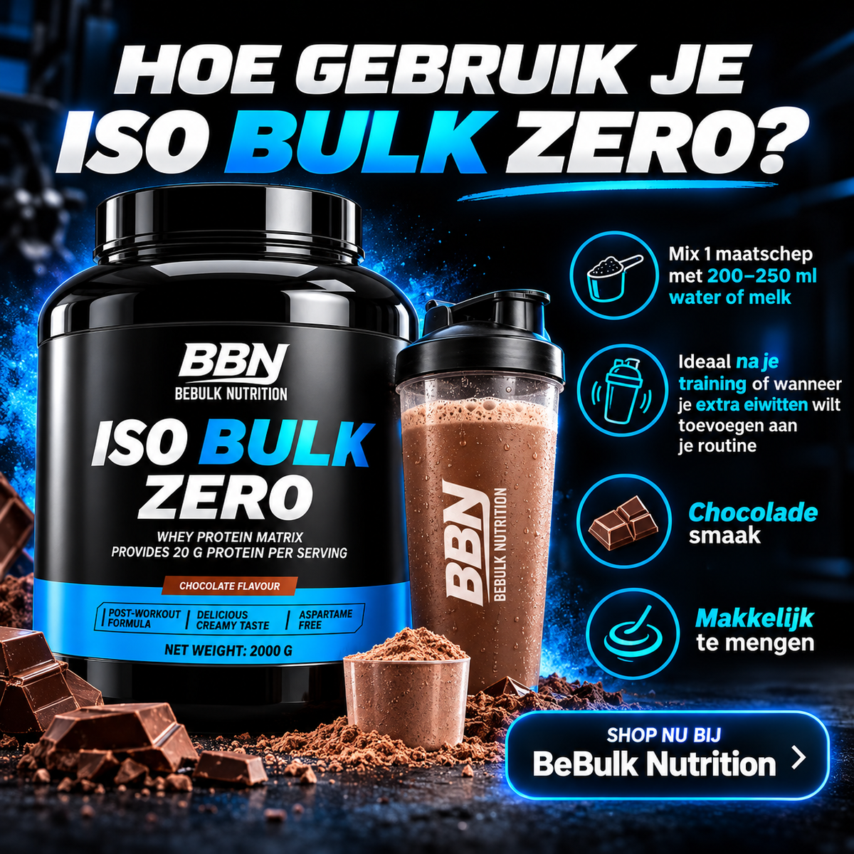 Iso Bulk Zero - 2kg - BeBulk Nutrition