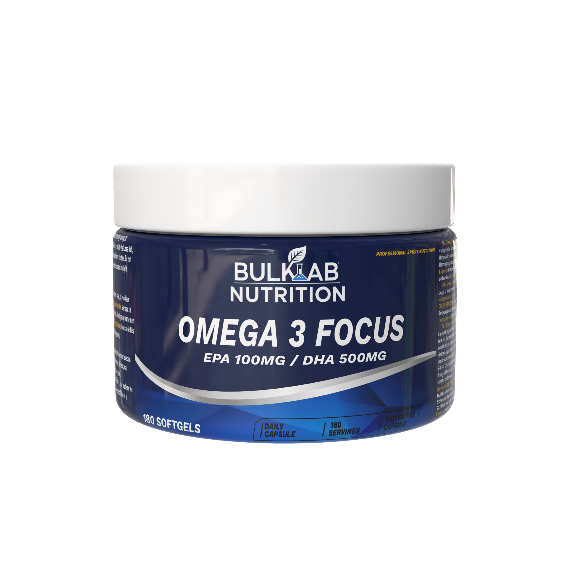 Omega 3 Focus: EPA 100mg / DHA 500mg – BulkLab Nutrition
